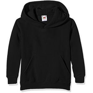 Fruit Of The Loom - Sweatshirt à capuche - Enfant unisexe (5-6 ans) (Noir) - UTRW3303