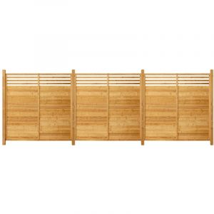 Clôture pare-vue en bois soma - 180 x 180 cm Taille : 3x élément + 4x poteaux - Home Deluxe