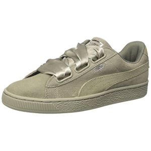 Image de Puma Suede Heart Pebble Wn's, Sneakers Basses Femme, Gris (Rock Ridge-Rock Ridge), 38 EU