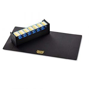 Arcane Tinmen Dragon Shield Magic Carpet 500+ Black & Black Durable Magnetic Leather Deck Box Storage Case Protector