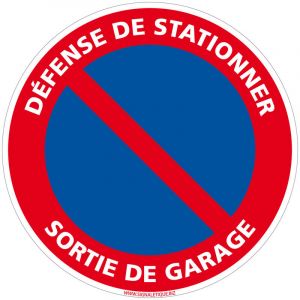 Image de Panneau de Signalisation pvc 1 mm. Panneau Interdiction. Panneau Parking, Panneau d'information pvc. Taille au choi - Défense de stationner sortie de