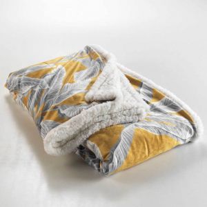 Plaid Velours Imprim&eacute; Sherpa Isibelle 125x150cm Multicolore