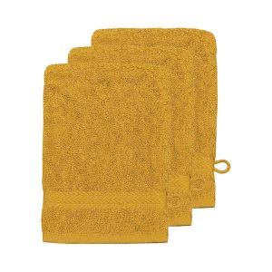 Sensei Gant de toilette Luxury uni 550gr/m² La Maison du Coton - Safran - Taille : 16x22 cm