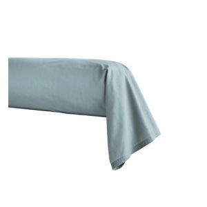 Essix ITC Taie de traversin, Percale de Coton, Bleu Glacier, 43x230 cm