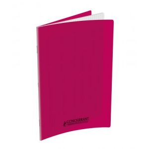 Image de Conquerant 400002775 - Cahier Classique piqué 24 x 32 cm couv. PP rose 96 pages 90g/m², Grands carreaux