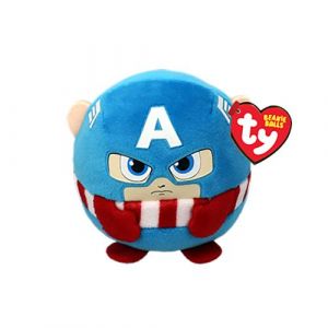 Ty Animal en peluche Puffies Marvel Captain America 9 cm