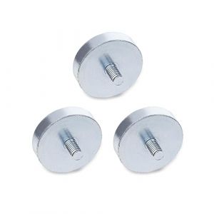 Ganter Standard Elements | Aimants avec filetage ext&eacute;rieur &ndash; GN 50.3 | n&eacute;odyme fer bore, argent, GN 50.3-ND-20-M6