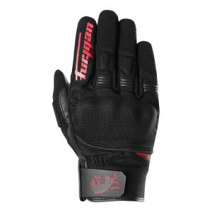 Furygan Jet D3O Evo - Gants de Moto Homme - Paume 100% Cuir - Confort - Gants d'été - Respirant & Léger - Compatibles écrans - Touch Screen, Noir-Rouge