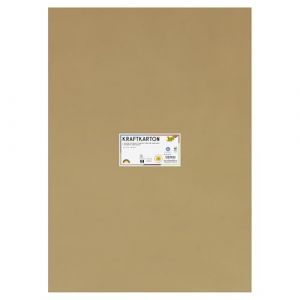 Folia 692/25/98 – Carton kraft naturel, 230 g/m², env. 50 x 70 cm, 25 feuilles, pour bricoler et créer des cartes de vœux, invitations, cartes de table, etc.