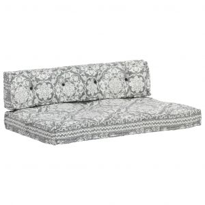 VidaXL Coussin de canapé palette Gris clair Tissu Patchwork