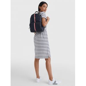 Image de Tommy Hilfiger Sac à dos en nylon recyclé avec bande de la marque Bleu