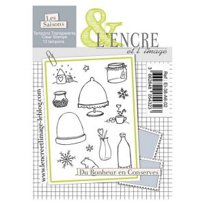 Tampons transparents Du Bonheur en Conserves - 13 pcs