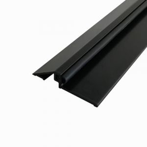 Seuil de porte (pmr) avec joint, Laqué noir, 1m Homewell