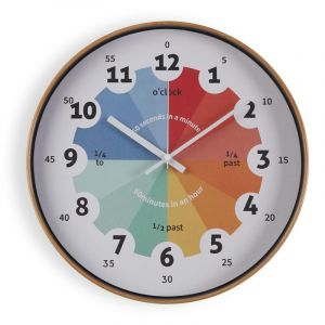 Versa - Horloges murales de style moderne dimensions (h x l x l) 30 x 4 x 30 cm, multicolore