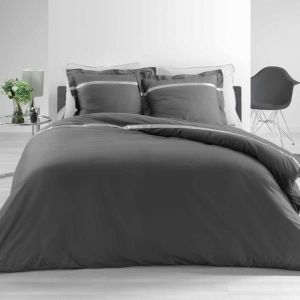 Parure de Lit 3 Pièces "Satinea" 220x240cm Anthracite Prix