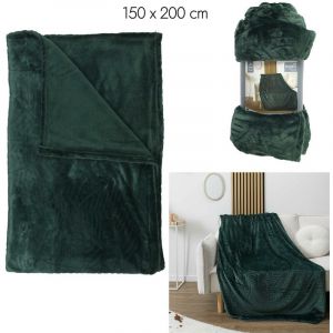 CMP Plaid Flanelle Embosse Vert Sapin 150x200cm M12