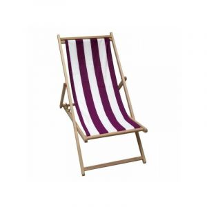 Jardin prive Transat Chilienne en bois Biarritz Tulipe Multicolore