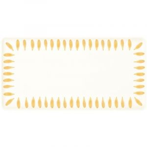 Easy life Plateau 39,5x20 cm en céramique peint à la main COLOR MIX YELLOW