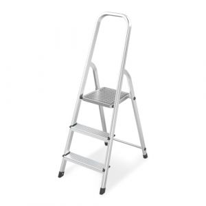 Amig - &Eacute;chelle Pliante Amig &agrave; 3 marches - Aluminium - Dimensions des Petites marches : 28 x 8 cm - Dimensions des Grandes marches : 25 x 25 x 28 cm - Usage Domestique - Charge maximale : 150 kg