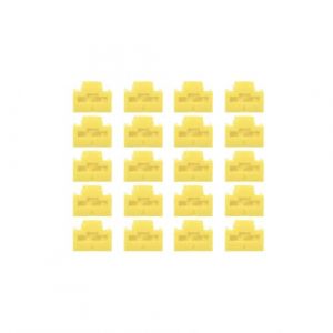 Lindy Bloqueurs de Port RJ-45 (sans clé) - Pack de 20, Jaune