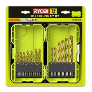 Ryobi Coffret empilable 19 forets HSS m&eacute;tal 2 &agrave; 10 mm