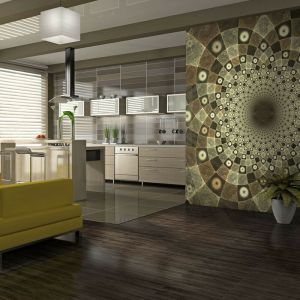 Artgeist Papier peint - Brown mosaic 200x154