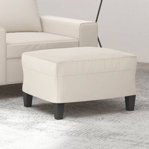 VidaXL Repose-pied Beige 60x50x41 cm Tissu microfibre