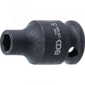 BGS 7285 | Douille à choc, six pans | 6,3 mm (1/4") | 5 mm