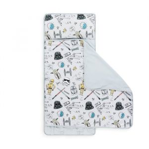 Tapis de sieste Star Wars pour enfant sac de couchage doux avec oreiller int&eacute;gr&eacute; pour l&rsquo;&eacute;cole la cr&egrave;che ou les soir&eacute;es pyjama