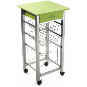 Image de Versa Leicester Chariot de cuisine avec roulettes, Rangement, 82x40x40cm - Vert