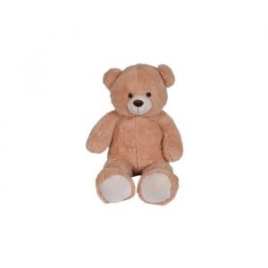 Nicotoy Peluche XL : Ours Beige 1 Metre 10 - Sam - Peluche Geante 110cm - Grand Doudou Animaux De La Foret - Enfant - Nouveaute