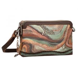 Anekke - Sac bandouli&egrave;re 2 cpts "Outer" - 23 x 16 x 8 cm - Marron