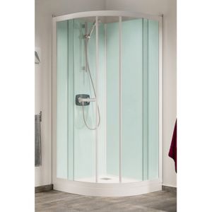 Kinedo Cabine de douche Kineprime Glass (18 cm) - Pivotante - 1/4 de Rond 80cm