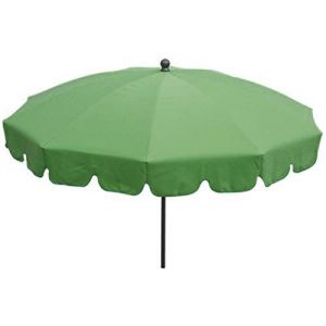 Pegane Parasol rond centré coloris Vert - Dim : H 230 x D 200/10 cm