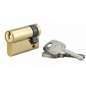THIRARD Demi-Cylindre de Serrure profile std 3 cl&eacute;s Finition : Laiton l : 40 mm dimensions : 30x10 mm