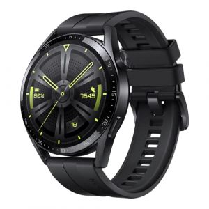 Huawei Watch GT 3 46 mm,Longue autonomie,AI Running Coach,100+ Modes Sport,Appels Bluetooth,Positionnement à Cinq systèmes,Suivi de la fréquence Cardiaque,Surveillance du SpO2,iOS et Android,Noir