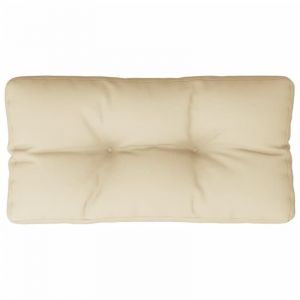 VidaXL Coussin de palette beige 70x40x12 cm tissu