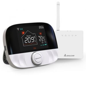 Salcar Thermostat WiFi intelligent pour chaudi&egrave;re &agrave; gaz, thermostat d'ambiance T9W RF Thermostat de radiateur avec r&eacute;cepteur Tuya Programmable