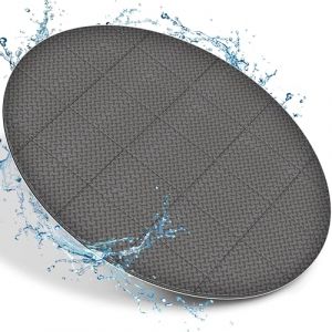 Tillvex Base de balnéo ronde grise 196 cm Tapis de sol pour balnéo d'extérieur Tapis de protection thermique pour le sous-sol de la piscine Plaque de