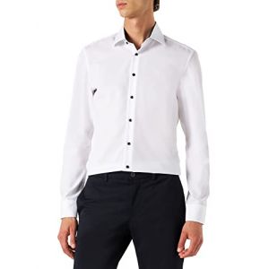 Seidensticker Slim Fit Infroissable Manches Longues Col Kent Chemise d'affaires Homme, Blanc, 42