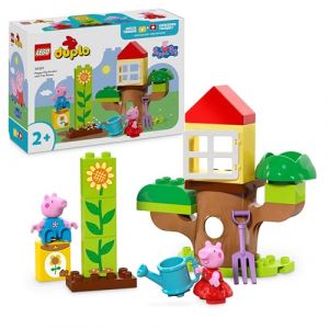 Lego Duplo Le Jardin et la Cabane dans l’Arbre de Peppa Pig - Set Éducatif à Construire et Reconstruire, avec 2 Figurines - Idée de Cadeau pour Enfants Filles et Garçons dès 2 Ans 10431