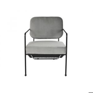 Armchair DKD Home Decor Grey Metal 62 x 76 x 76 cm 55 x 71 x 72 cm