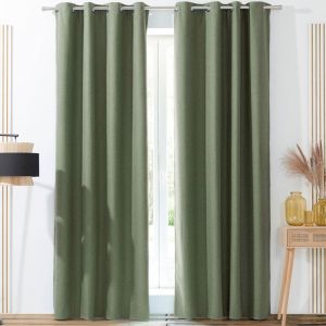 Rideau occultant phonique L.140xH.260 BOREAL - vert kaki