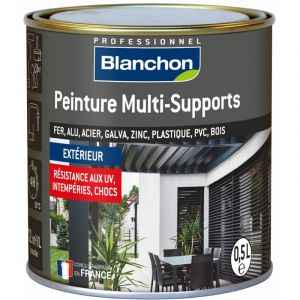 Blanchon Peinture multi-supports application ext&eacute;rieur Gris fen&ecirc;tre RAL 7040 0,5L