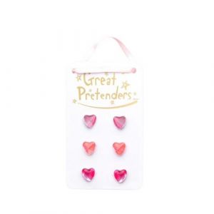 Boucles d oreilles Boutique Holo Heart Studded - 3 paires