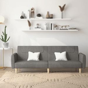 VidaXL Canapé-lit à 2 places gris foncé tissu 375785
