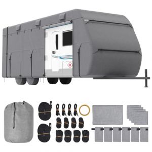 VEVOR B&acirc;che de Protection Camping-Car, 6,7-7,3 m, Housse Caravane Non tiss&eacute;e &agrave; 4 Couches, Classe A r&eacute;sistant &agrave; l'eau, au Vent et ind&eacute;chirable, avec Sac de Rangement, rustines de r&eacute;paration, Sangles