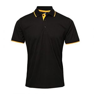 Premier Polo - Hommes (S) (Noir/Jaune) - UTRW5520