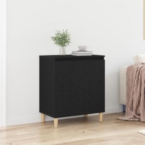 VidaXL Buffet Chêne Noir 60x35x70 cm en bois d'ingénierie