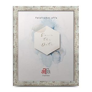 AFFa frames, Hekla, Cadre photo en MDF rectangulaire facile d'entretien avec fa&ccedil;ade en verre acrylique, Pin blanchi 40x60 cm
